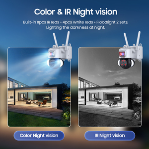 For 12X Dual Lens 20W Solar Powered Battery PTZ <b>Camera</b> PIR Detection 2 Months Standby Time <b>WiFi</b> <b>Security</b> Surveillance ST-558-6M- - Product Image 2