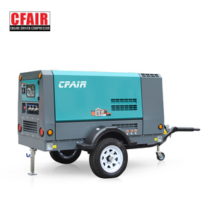 Compresseurs d'air diesel portatifs de vis de CFAIR 185cfm compresseurs industriels avec la pression 7bar - Product Image 1