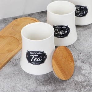 Bestcera Nordic gốm lưu trữ lọ công suất lớn đồ dùng nhà bếp khô thực phẩm lưu trữ Jar cho trà cà phê đường - Product Image 4