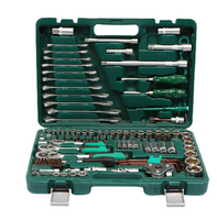 Boîte à outils de réparation automobile, verte, livraison rapide, 121 pièces