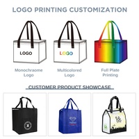 Bolsa Térmica de Tela no Tejida Huahao para Entrega de Alimentos, Cerveza y Vino con Logotipo Personalizado, Bolsa de Almuerzo Impermeable para Almacenamiento de Alimentos OEM