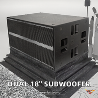 SUB 9006 2X18 7200W Néodyme 4 Ohms Haut-parleur de scène professionnel actif double subwoofer 18 pouces haute puissance