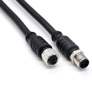 M12コード17ピン円成形センサーケーブルIP67パネルマウントDINタイプ防水男性用コネクタ製品カテゴリ - Product Image 6