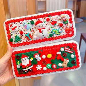 กล่องดินสอพลาสติกชุด DIY ตกแต่งด้วยครีมเจลสำหรับเด็ก ของขวัญชุดของเล่นแปลกใหม่สำหรับคริสต์มาส - Product Image 1