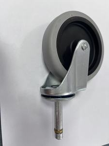 Banda de rodadura TPR de <span class=keywords><strong>4</strong></span> pulgadas con cojinete de rueda lisa, anillo de agarre, vástago de anillo de fricción, rueda giratoria, rueda giratoria para fregona, carro de agua - Product Image 3