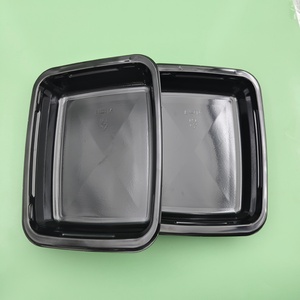 Barquette en plastique CPET recyclable de 850 ml pour la vente en gros, boîte à lunch jetable, procédé thermoformage, pour biscuits, sushis, salades, aliments pour animaux de compagnie, usines - Product Image 6
