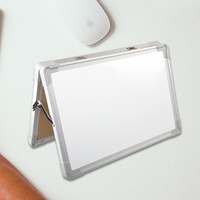 Tableau blanc magnétique pliable double face, mini chevalet portable sur table avec support pour dessin de tableau d'affichage pour enfants