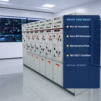 Unit Distribusi Daya Jaringan Pintar (Smart Grid) Modular Berisolasi Udara Kering Bebas SF6 12kV 630A, Berlapis Logam, IP67, IEC 62271-200, Tipe Ring Main Unit (RMU)