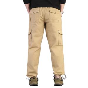 Pantalons cargo en coton pour hommes, en gros, sur mesure, pas chers, grande taille, décontractés, amples, lourds, tissés, service OEM, avec 6 poches - Product Image 2