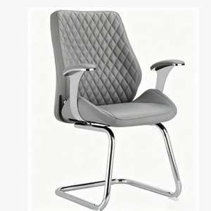 Luxurious <strong>Tan</strong> Diamond-Stitched High Back <strong>Office</strong> <strong>Chair</strong> with Adjustable Chrome Base and Ergonomic Arm Support - Product Image 3