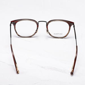 Oval Full Rim <b>Eyeglasses</b> Solid Brown Titanium <b>Frame</b> Unisex Classic Anti-Uv Lightweight Vision Correction <b>Frames</b> - Product Image 3