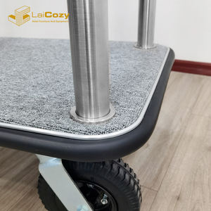 ब्रश 304 स्टेनलेस स्टील होटल की लॉबी पिंजरा ट्राली यूरोपीय शैली Bellman सामान गाड़ी - Product Image 4