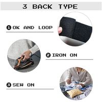 Écussons brodés personnalisés thermocollants en toile écologique avec logo de marque pour vêtements, sacs et chapeaux