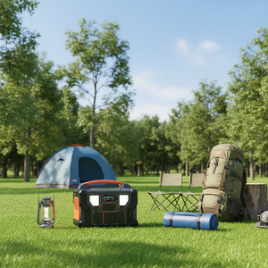 เครื่องกำเนิดไฟฟ้าพลังงานแสงอาทิตย์ 220 โวลต์ สำหรับตั้งแคมป์ ใช้กลางแจ้ง ใช้ในบ้าน 1000 วัตต์ แบตเตอรี่ลิเธียม 1000 วัตต์ สถานีไฟฟ้าพกพา พร้อมไฟ LED - Product Image 1