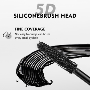 Mascara à cils en tube carré à marque privée, tête de brosse en silicone 5D, imperméable, longue tenue, épaississant, recourbant, volumisant, allongeant - Product Image 4