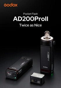 Flash de studio <span class=keywords><strong>Godox</strong></span> <span class=keywords><strong>AD200pro</strong></span> II 2.4G TTL 1/8000 HSS pour photographie en extérieur, lampe de poche avec batterie au lithium 2900mAh - Product Image 2