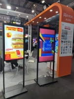 Двусторонний цифровой дисплей для помещений Windows Display 43 дюйма, высокая яркость 2500 нит, для торговых точек и недвижимости