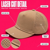 Casquette de golf extérieure à cinq panneaux, structurée, à couronne haute, avec cordon, respirante, légère et ajustable, personnalisable avec logo, découpe laser, OEM ODM, vente en gros