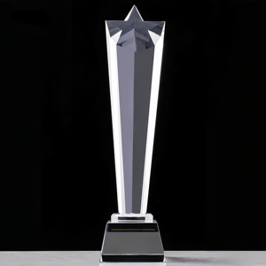 Fabricante personalizado de alta calidad Star Crystal Trophy Glass Award Impresión ultravioleta Grabado Recuerdos en varias formas - Product Image 1