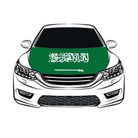 Vente en gros de nouveaux couvre-capots de voiture personnalisés d'Arabie Saoudite avec drapeau et tissus élastiques lavables – Bannière