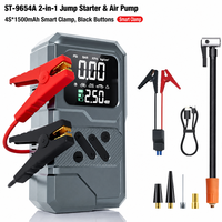 Démarreur de voiture portable multifonctionnel avec compresseur d'air, booster de batterie d'urgence automobile, gonfleur de pneus, machine tout-en-un