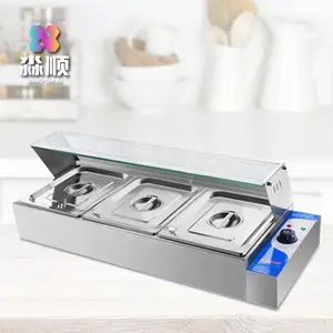 Counter Top Bain Marie Electric Chaffing Dish Buffet Food Warmer Restaurant Bain Marie