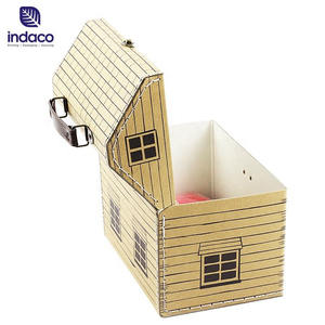 2026 Creative Retro House Shaped Cardboard Toy Luggage with Handle Attractive Luggage Wholesale - Product Image 4