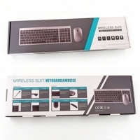 Clavier et souris sans fil rechargeables 2,4 G 109S avec récepteur USB - Ensemble de bureau fin 99 touches (Argent/Noir/Gunmetal)