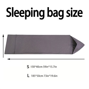 Sac de couchage en forme humaine, polyester respirant, longueur standard adulte, aide au sommeil, gris - Product Image 4