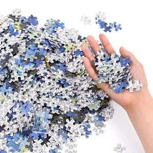 Hersteller benutzer definierte hochwertige Brain Teaser Puzzle 100 Stück 500 1000 2000 5000 Stück Recycling papier Pappe Puzzles