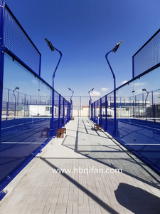 Paleta panorámica de <span class=keywords><strong>vidrio</strong></span> templado, pista de tenis de <span class=keywords><strong>Padel</strong></span>, alta calidad, venta al por mayor de fábrica - Product Image 5