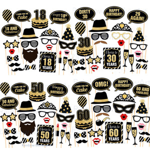 Accessoires photo d'anniversaire de fête pour hommes 212530405060 ans décoration intérieure accessoires photo - Product Image 1