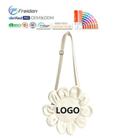 Bolsa Cruzada de Lona con Diseño Floral, Algodón Orgánico, Logotipo Personalizado para Niños y Uso Diario