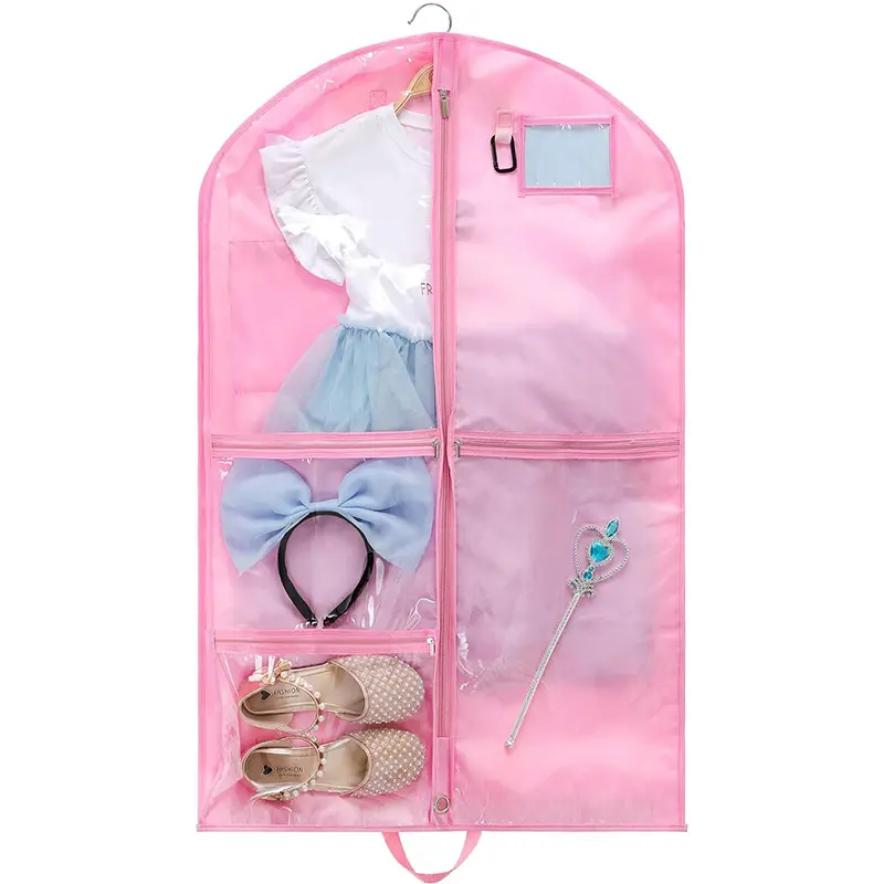 210D Oxford Cloth Children's Dance Dress Storage Bag Washable Children's Clothing Dust Bag Multi purpose Suit bag