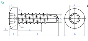 OEM Personalizable de acero inoxidable Hexalobular Socket Pan Roof Tornillos Rosca de rosca Mecanizado Servicios Capaz - Product Image 4