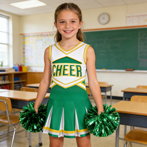 Uniformes <span class=keywords><strong>de</strong></span> <span class=keywords><strong>Animadoras</strong></span> para <span class=keywords><strong>Niñas</strong></span>, Diseño Personalizado (ODM/OEM), Vestido Impreso para Competencia, Conjunto Deportivo para Fútbol - Product Image 6