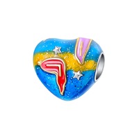 Promo Panas Liontin Perak 925 Bentuk Bunga Iris, Langit Berbintang, Bunga Matahari, dan Hati untuk Aksesoris Gelang Manik-Manik DIY, Perhiasan Fashion, Liontin Tetesan Minyak