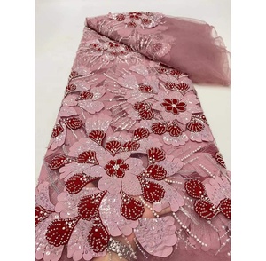 Toplace, gran oferta europea y americana, tela <span class=keywords><strong>de</strong></span> encaje <span class=keywords><strong>de</strong></span> tul Floral suave <span class=keywords><strong>de</strong></span> alta calidad para <span class=keywords><strong>vestidos</strong></span> <span class=keywords><strong>de</strong></span> boda, vestido <span class=keywords><strong>de</strong></span> mujer <span class=keywords><strong>de</strong></span> 5 yardas - Product Image 1