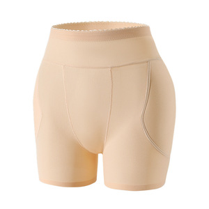 Pantalon <span class=keywords><strong>taille</strong></span> <span class=keywords><strong>haute</strong></span> pour femme avec coussinets épais en mousse à l'entrejambe et sous-vêtement transformateur avec rehausseur de hanche - Product Image 6