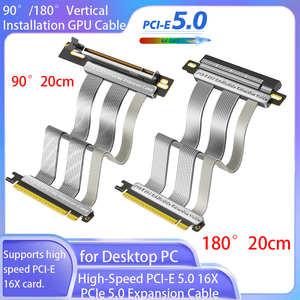 Câble d'extension PCIe 5.0 16X haute vitesse avec installation verticale à 90/180 degrés pour GPU PC de bureau/portable en stock – Extension PCIe 5.0 16X - Product Image 6