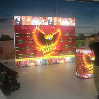 Support de bannière pop-up en tissu 10x8 pieds pour salon professionnel, toile de fond, mur d'affichage, photomaton, présentoir pop-up, boîte à lumière LED