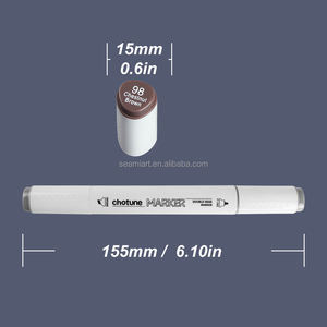 スクールマーカーペン12 24色スキントーンプロフェッショナルマーカーセットデュアルヒントアルコールベースアートマーカー図面 - Product Image 4