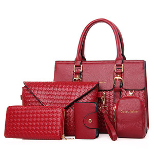 Conjunto de Bolsos de Mano de Cuero PU de 6 Piezas para Mujer, Bolso de Mano de Lujo de Moda Más Reciente de 2019 - Product Image 4