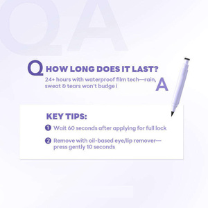 Großhandel Professioneller Hochwertiger <span class=keywords><strong>2</strong></span>-in-1 Flügel-Stempel Eyeliner Stift - Wasserfester Langanhaltender Schnell Trocknender Flüssig-Eyeliner für Frauen - Product Image 6