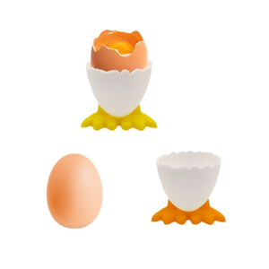 1 unidad Zenidoo Soporte de plástico portátil y creativo para huevos, con diseño divertido de patas de gallina, separador de huevos cocidos, utensilio de cocina - Product Image 6