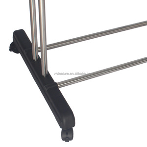 Giá Phơi Quần Áo Bằng Thép Không Gỉ Có Thể Mở Rộng Di Động Với Cánh Bên Và Giá Giặt Bánh Xe - Product Image 5