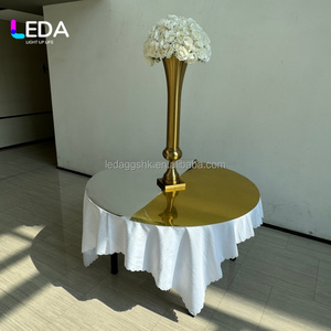 LEDA High Quality Metal Flower <b>Vase</b> Gold Centerpiece Flower <b>Stand</b> Wedding Centerpiece for Wedding Decoration - Product Image 1