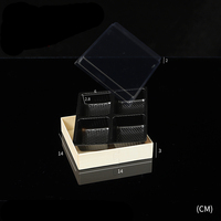 Quantité minimale de commande inférieur jetable en bois à emporter empilable Sushi salade Spaghetti fruits fromage gâteau pique-nique repas restauration boîte d'emballage alimentaire