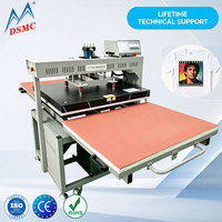 Máquina de Prensa de Calor Hidráulica Semiautomática Industrial DSMC Nueva de 80x100cm con Placa para Producción de Camisetas y Jerseys Grandes