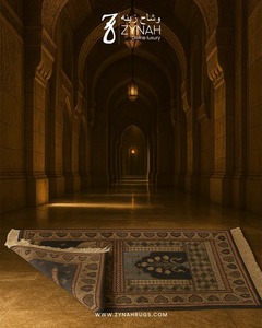 Alfombra de Oración de Lana Hecha a Mano Holy Harmony, Alfombra Islámica de Lujo, Alta Demanda, Disponible para Venta al Por Mayor - Product Image 4